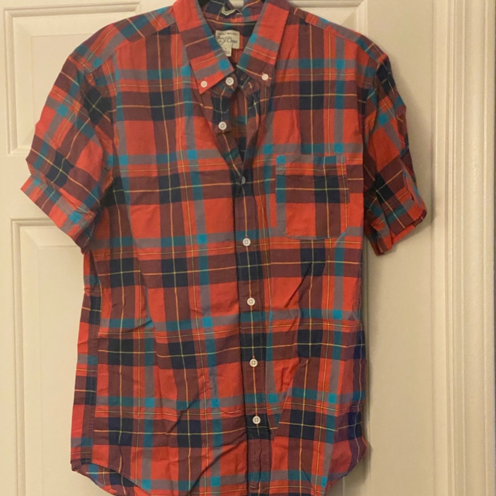 Mens jcrew short sleeve button down